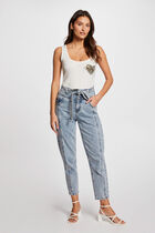Vest top with message ivory women