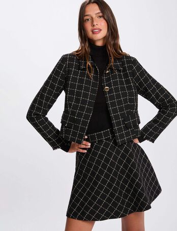 Short skater skirt black women