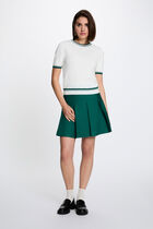 Lightweight short-sleeve sweater green women