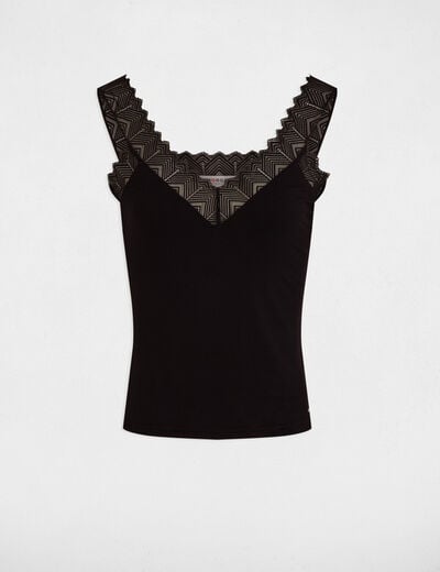 Vest top in lace black women
