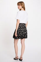 Printed bubble skirt black women