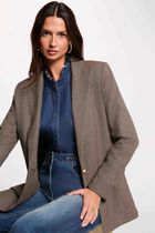 Straight jacket with tailored collar multicolor women