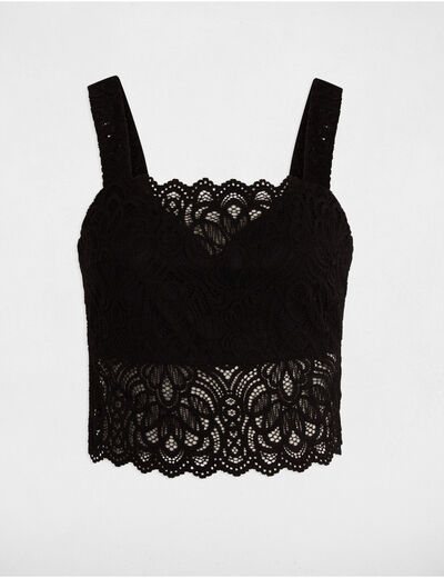 Vest top wide straps black women