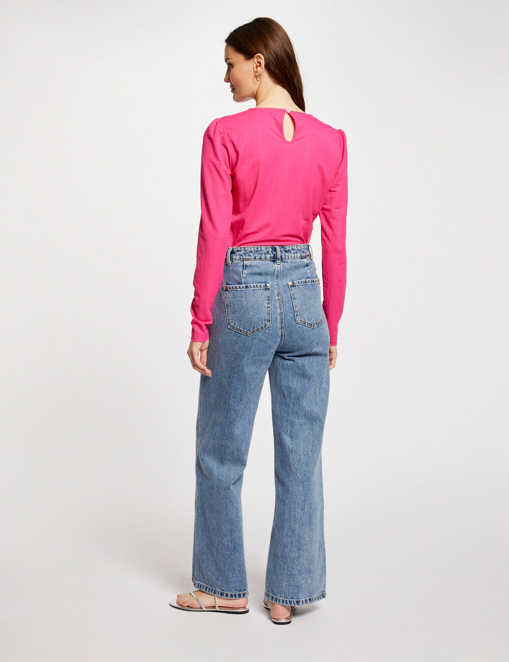Long-sleeved t-shirt medium pink women