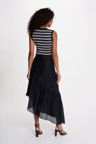 Sleeveless V-neck sweater navy blue women