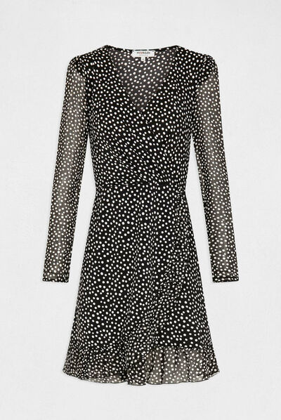 Wrap dress with polka dot print multico ladies'