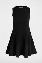 A-line mini dress black women