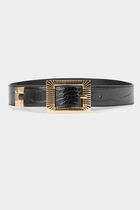 Belt with croc effect black women