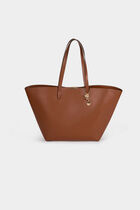 Trapeze shopper bag camel women