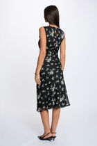 Lace dress with v-neck multicolor women
