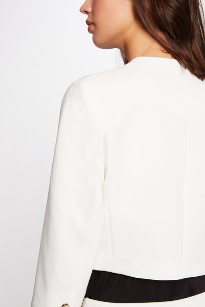 Straight jacket with 3/4-length sleeves ecru ladies'