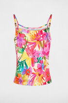 Satin cowl neck top multicolor women
