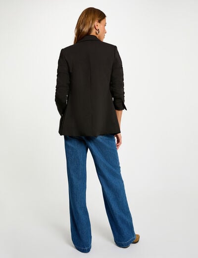 Sleeveless fitted jacket black women
