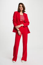 Waisted buttoned blazer red women