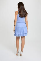 Fitted short skirt blue women