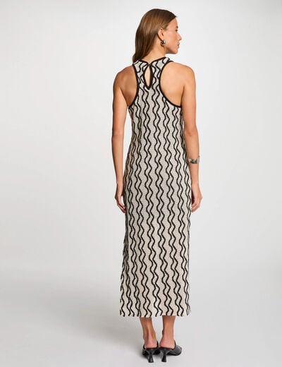 Printed maxi straight dress multicolor women