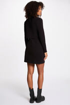 Short 2-in-1 effect dress black women