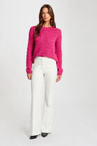 Long-sleeved jumper dark pink women