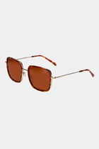 Square sunglasses brown women