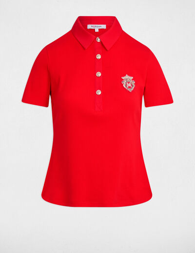 Short-sleeved t-shirt bright red women