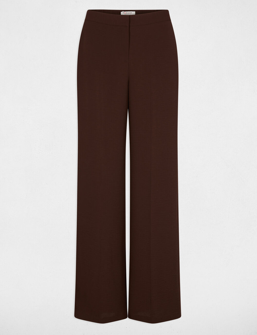 Flowy wide-leg trousers dark brown women