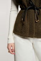 Sleeveless jacket khaki green women