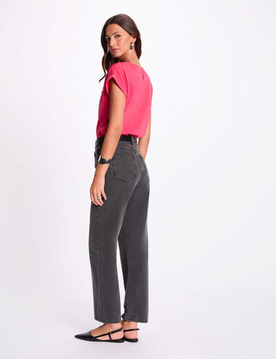 Short-sleeved t-shirt fuchsia pink women