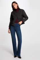 Short padded jacket black women