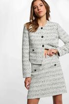 Short tweed skirt ivory women