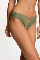 Lace briefs khaki green women