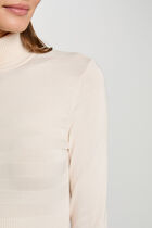 Long-sleeved jumper turtleneck ivory women