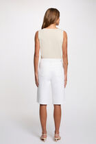 Cowl neck tank top light beige women