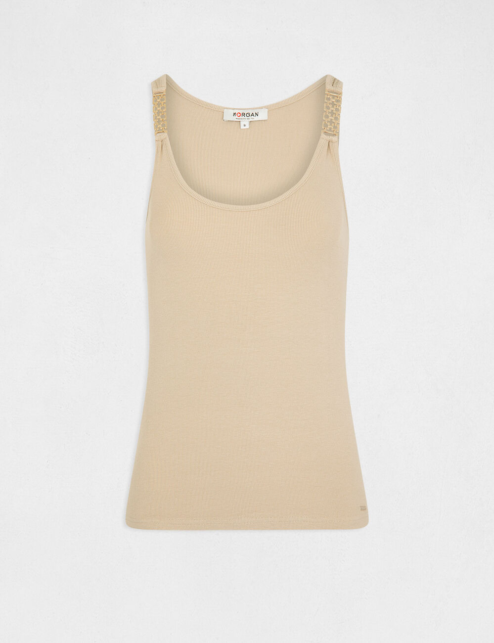 Vest top straps with ornaments sand women