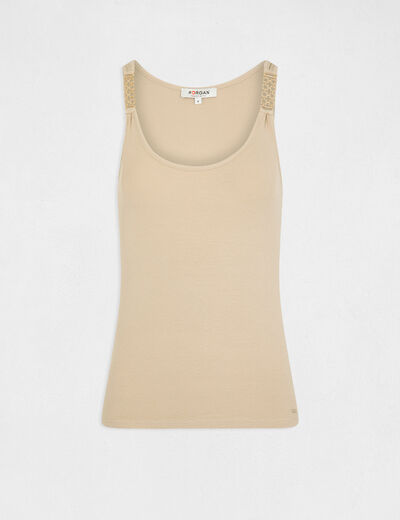 Vest top straps with ornaments sand women