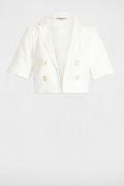 Short-sleeved bolero white women