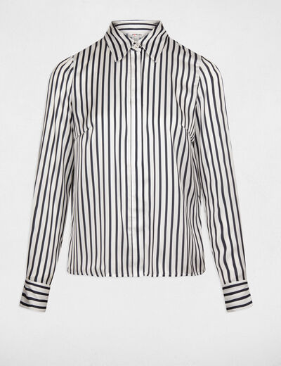 Striped long-sleeved shirt multico ladies'