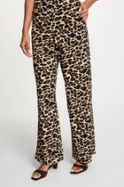 Straight-leg printed trousers multicolor women