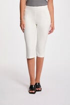 Pantacourt slim blanc femme