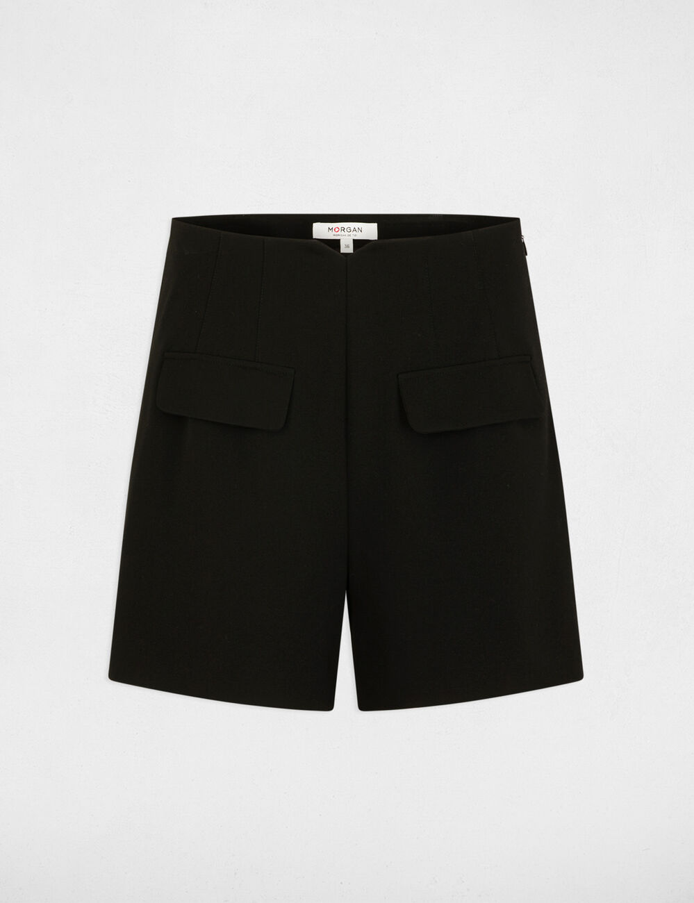 High-waisted shorts black women