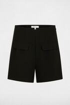 High-waisted shorts black women
