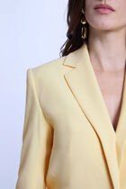Jacket with tailored collar light yellow women
