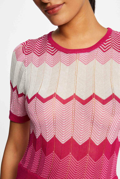 Maxi straight jumper dress chevron print  ladies'