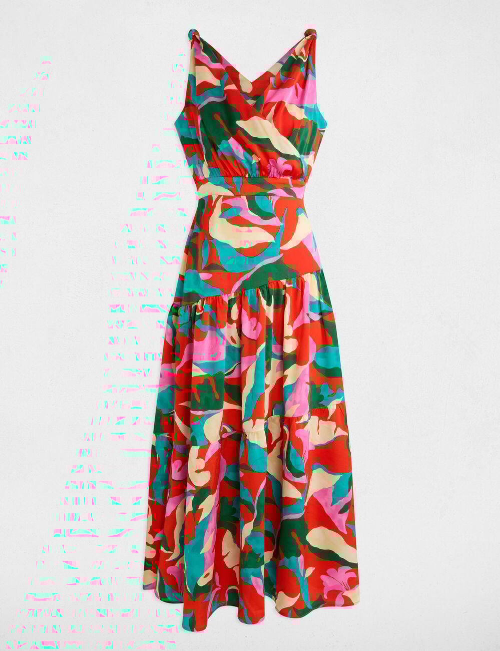 Printed maxi straight dress multicolor women