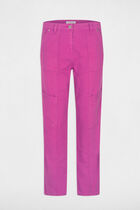 Acid wash fitted jeans dark pink women