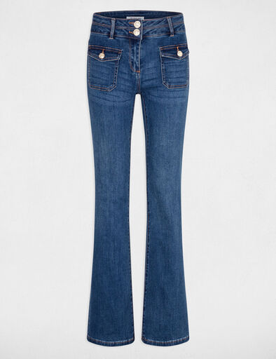 bootcut jeans pockets buttons stone wash denim women Bootcut jeans pockets buttons stone wash denim women
