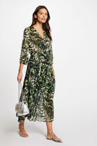 Printed loose maxi dress multicolored women