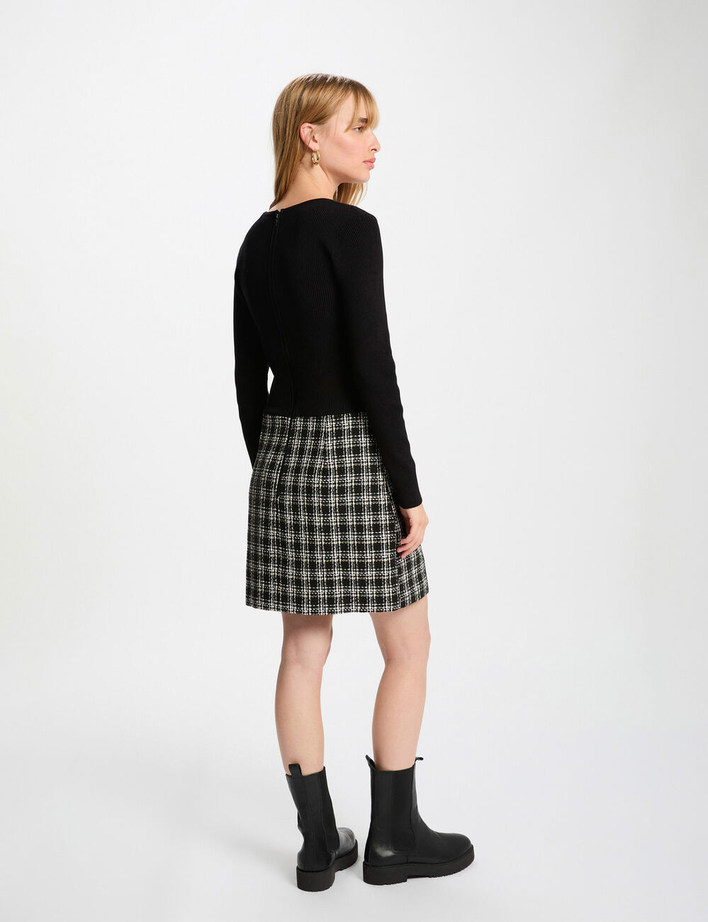 Fitted short dress black women