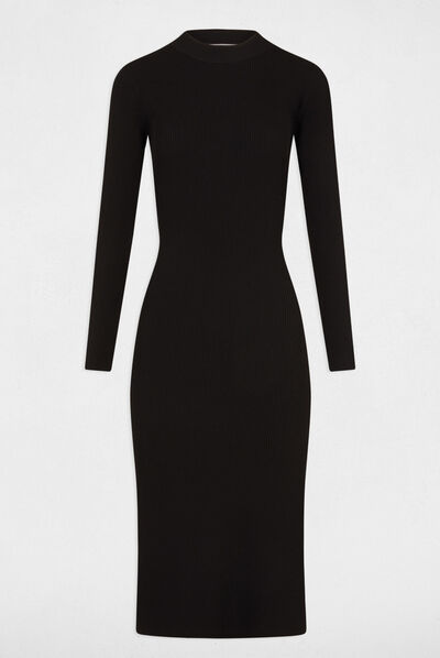 Waisted jumper dress with laced back black ladies'