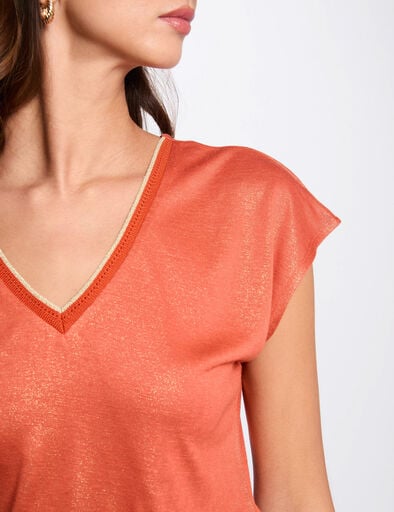 short sleeved t shirt dark orange women Short-sleeved t-shirt dark orange women