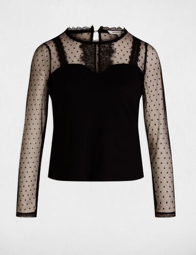 Long sleeve T-shirt black women